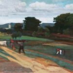 French countryside, 1863 painting by Nino Costa