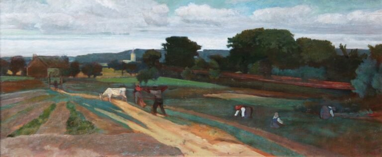 French countryside, 1863 painting by Nino Costa