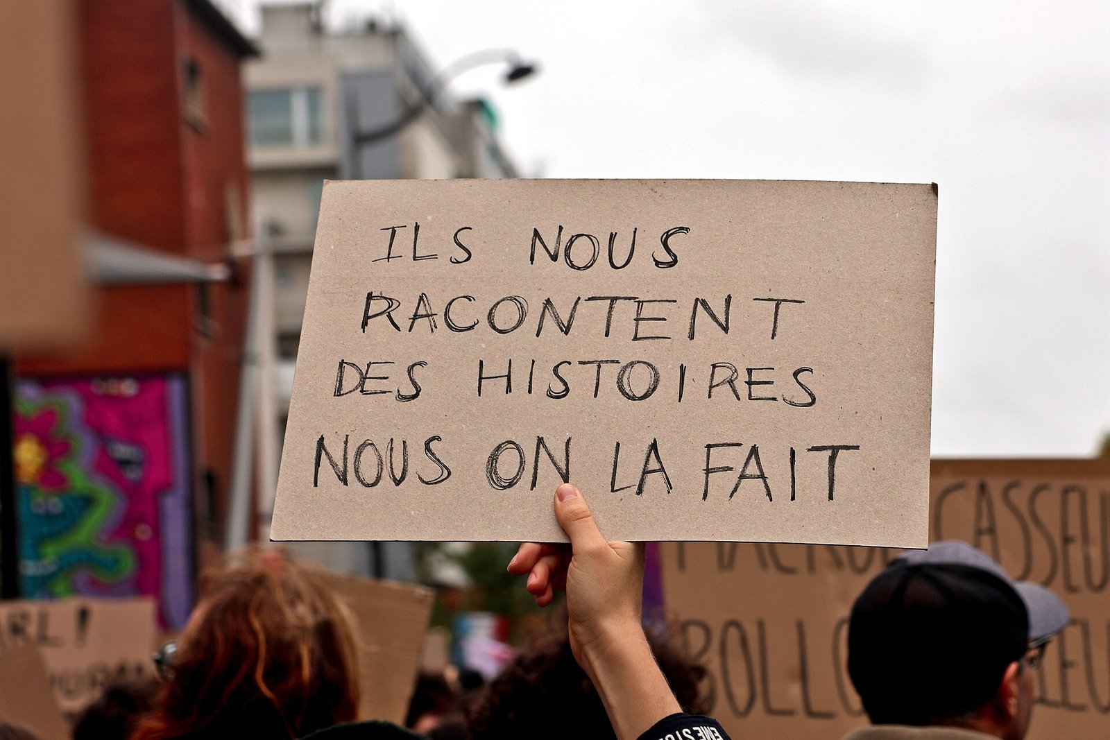 Marchers in Paris during the 24 October 2026 demonstration.